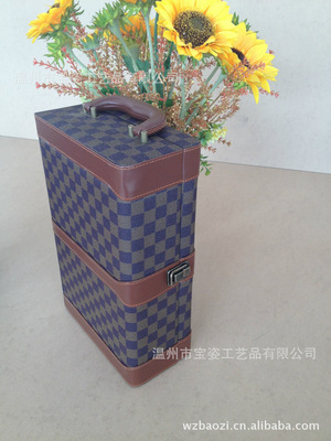 【高檔紅酒禮盒 紅酒盒包裝 紅酒皮盒包裝 創(chuàng)意皮質(zhì)紅酒盒 葡萄酒盒】價(jià)格,廠家,圖片,禮品盒、禮品袋,溫州市寶姿工藝品-